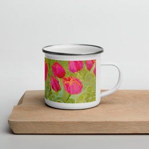Flower Enamel Mug